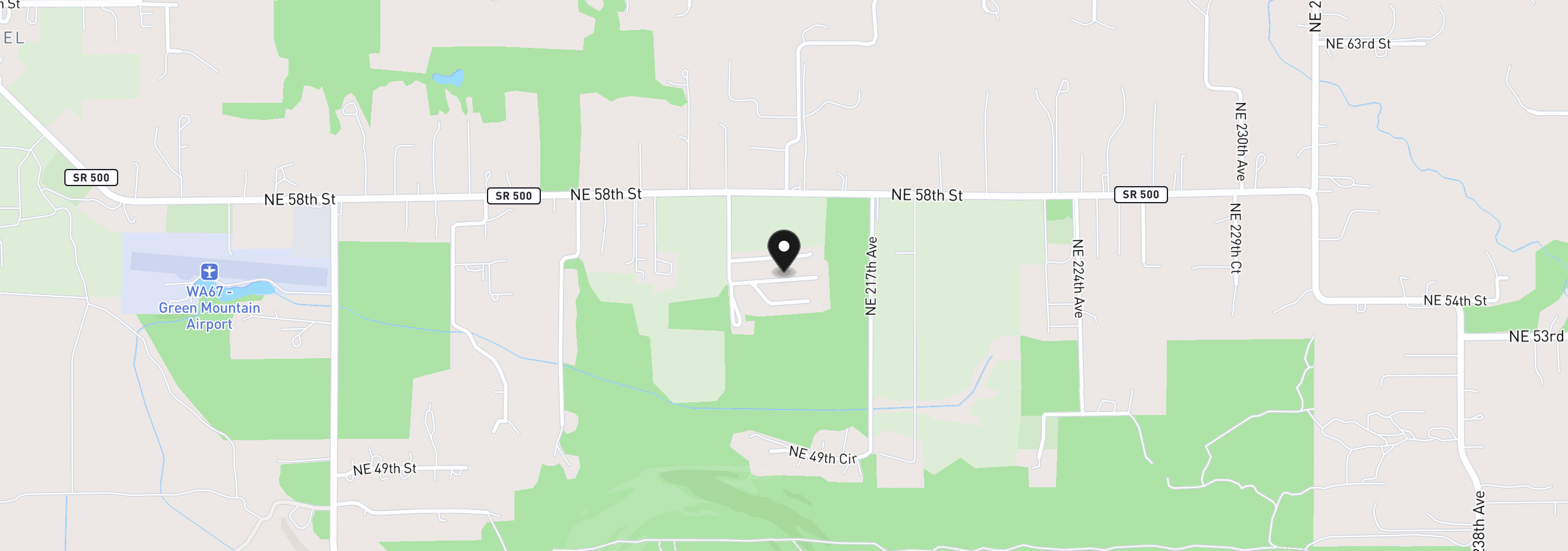 Map showing the location of 21201 NE 58th St 27, Vancouver, Wa 98682