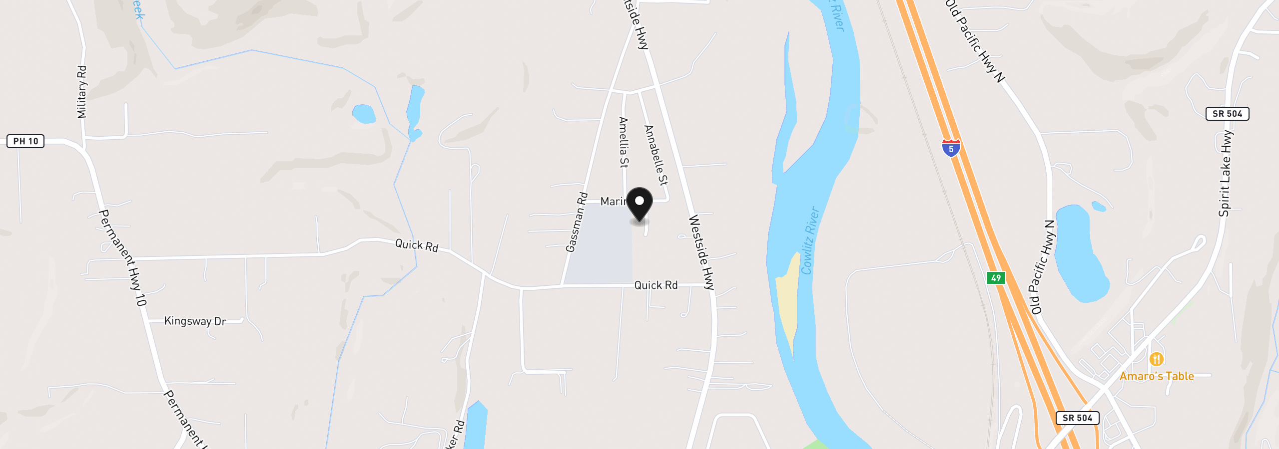 Map showing the location of 105 Andrew Ct, Castle Rock, Wa 98611