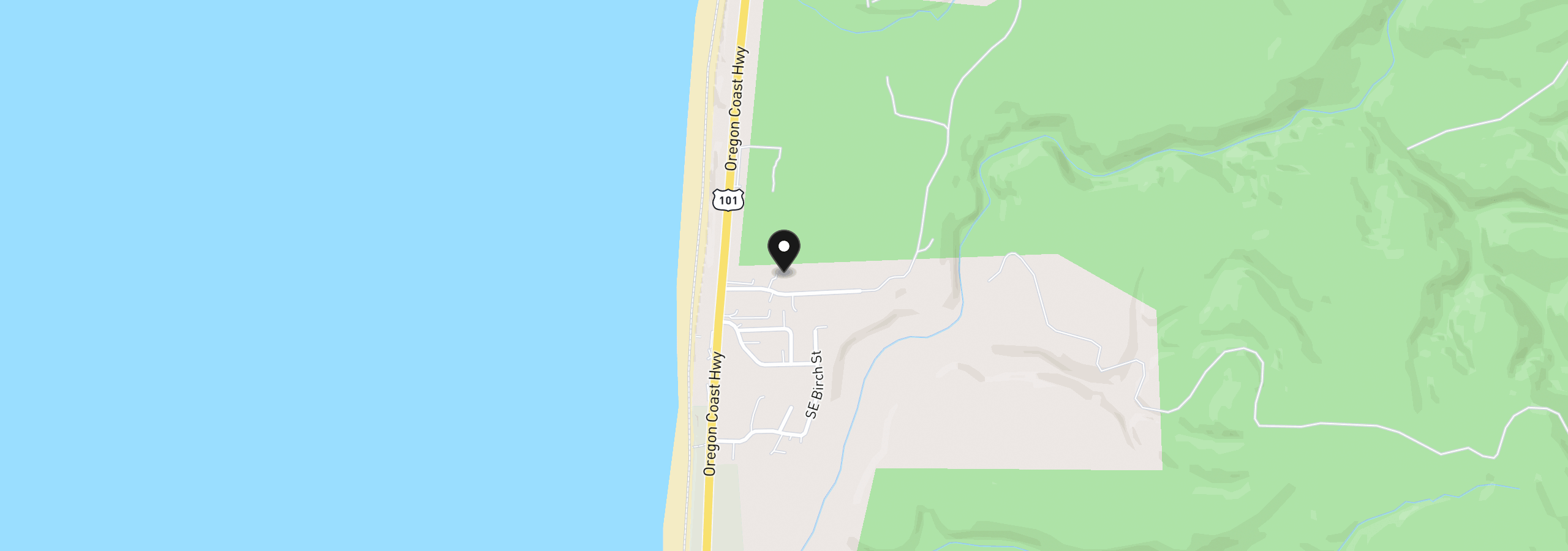 Map showing the location of 113 SE 143rd St, South Beach, OR 97366